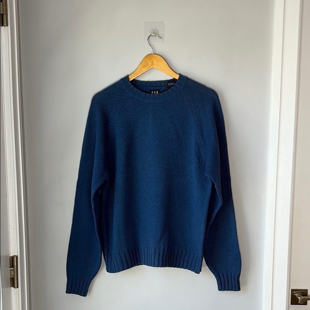GAP Shetland Wool Sweater Blue Medium